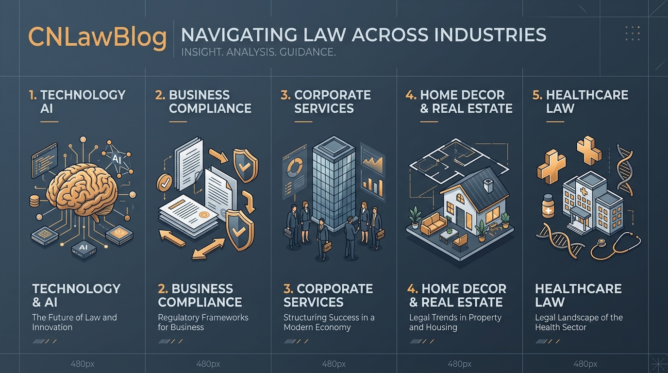 CNLawBlog Category Overview Grid: Tech, Business, Services, Home Decor, Healthcare